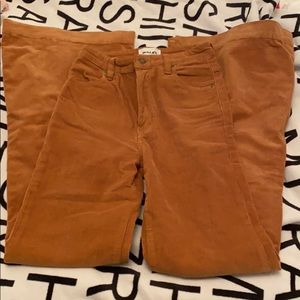 Rolled east coast flare size 25 corduroy pants